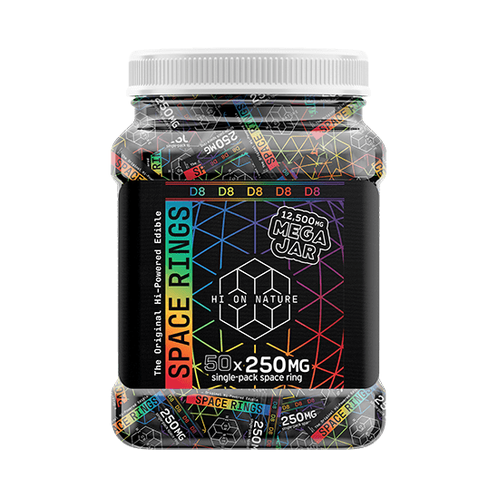 250mg Delta 8 SPACE RINGS – 50 PACK JAR